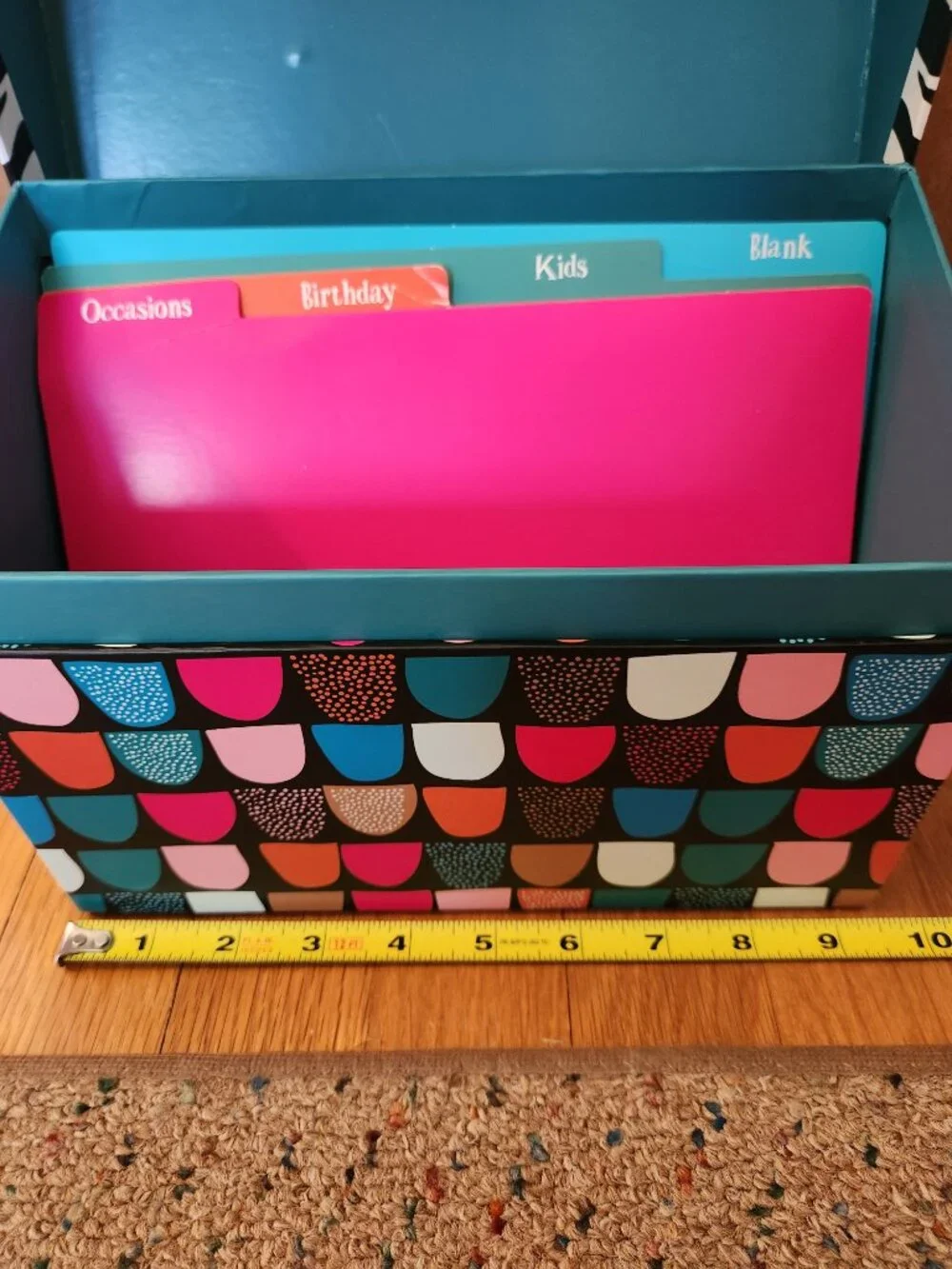 15 Greeting Cards and Card Box Organizer